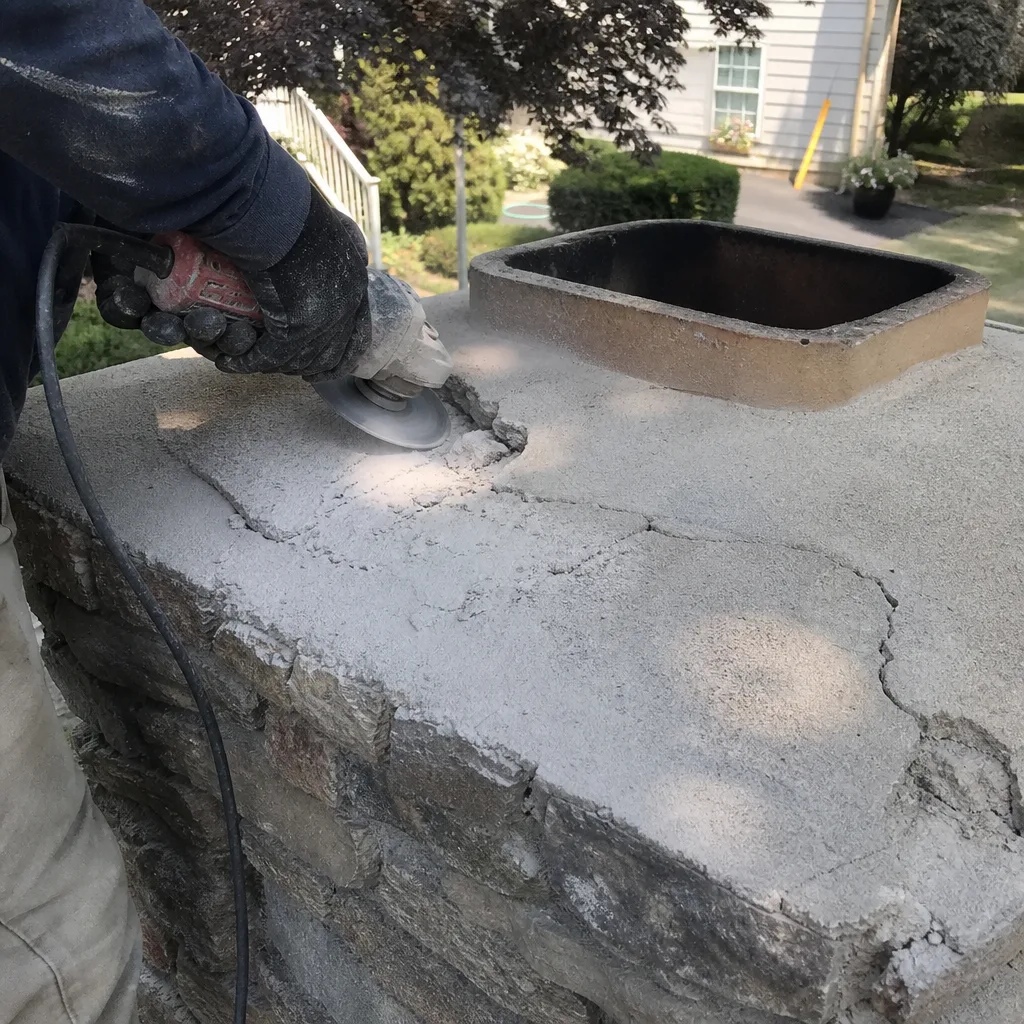 Chimney Cap & Crown Installation